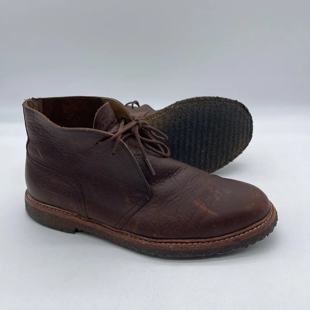 Polo Ralph Lauren Karlyle Mens Approximate Size 9/9.5 Chukka Boots Brown Leather